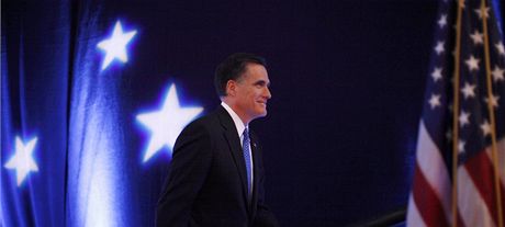 Mitt Romney bhem pestávky pi pedvolební televizní debat v Myrtle Beach v