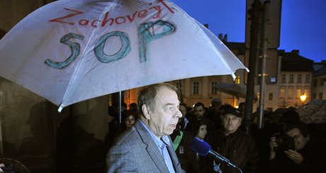 Pedseda eskomoravské konfederace odborových svaz (MKOS) Jaroslav Zavadil u