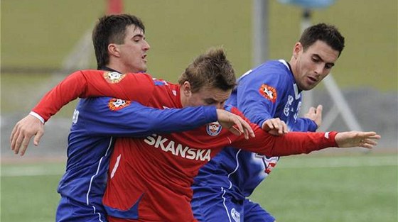 Finále zimní fotbalové Tipsport ligy v roce 2009: Kladno - Brno - Luká Hajník