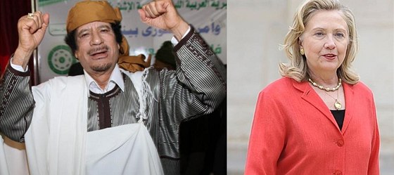 Muammar Kaddáfí, Hillary Clintonová