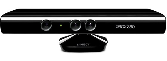 Kamera Kinect, která snímá pohyb.