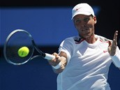 SOUSTEDN. Tom Berdych ve svm vodnm duelu na Australian Open. 