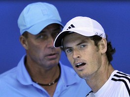 Ivan Lendl (vlevo) a Andy Murray na trninku v Melbourne.