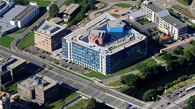 Justiční areál v Brně z letadla Justiční areál v Brně z letadla