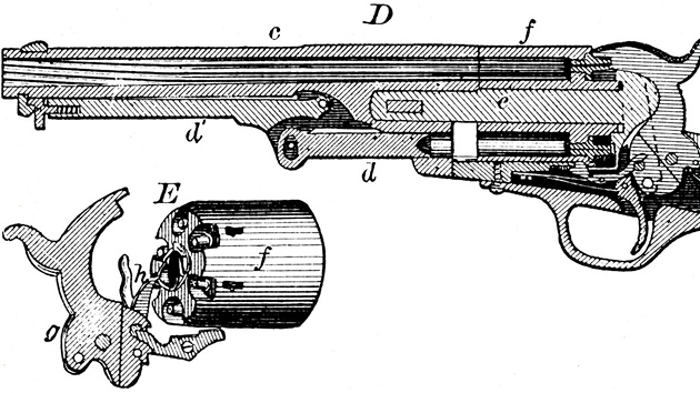 Revolver s otáivým válcem. Colt byl první, kdo ho zaal masov vyrábt.