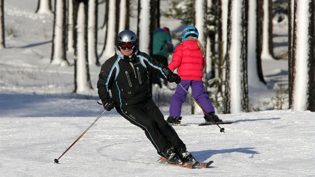 Lyžování v areálu Lipno. Lyžování v areálu Lipno.