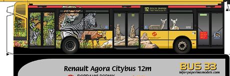 Autobus s reklamou na praskou zoo