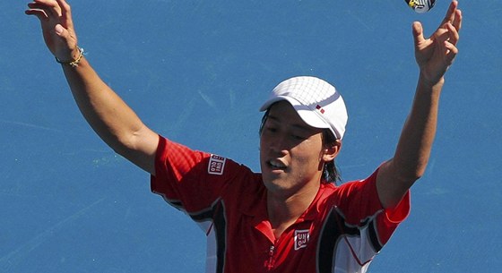 JAPONSKÝ HRDINA. Kei Niikori se na Australian Open probojoval do tvrtfinále.