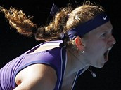 ANO! Petra Kvitov slav jeden z der v semifinlovm utkn Australian Open v