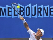 V MELBOURNE... Tom Berdych ve tetm kole Australian Open.