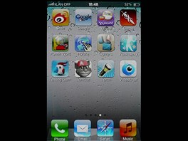 Padlek iPhonu 4 - menu