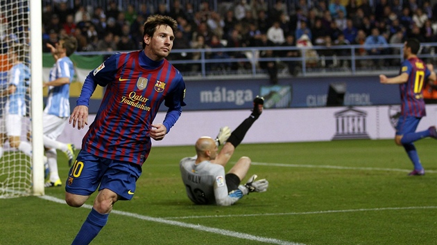ZASE HATTRICK. Lionel Messi proil v letoní sezon u tetí tíbrankový veer. 