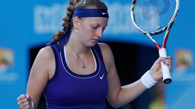 SMUTEK. Petra Kvitová na Australian Open v Melbourne.