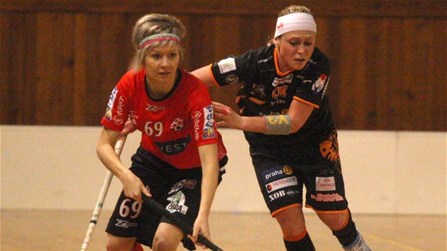 FBŠ Jihlava - Herbadent Praha; autorka druhého gólu domácích Ingrid Brejchová FBŠ Jihlava - Herbadent Praha; autorka druhého gólu domácích Ingrid Brejchová