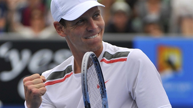 SERVIS. Tomá Berdych si na Australian Open zahraje v osmifinále.