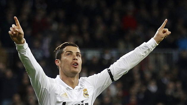 RONALDOVA RADOST. Cristiano Ronaldo z Realu Madrid se raduje z gólu, který