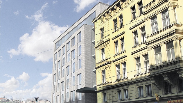 Nový dm na konci Revoluní ulice v centru Prahy by mla vyprojektovat architekta Eva Jiiná.