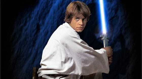 Jeden z písluníku rytí Jedi ze sci-fi ságy Hvzdné války Luke Skywalker