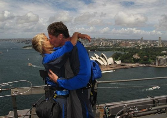David Hasselhoff a Hayley Robertsová v Sydney 