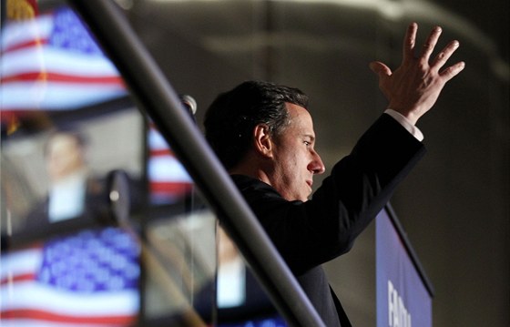 Rick Santorum mluví k píznivcm v Denveru ve stát Colorado (6. února 2012)