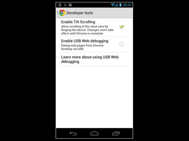 Prohlíe Chrome pro Android ICS Beta