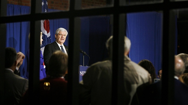 Newt Gingrich bhem pedvolební kampan ve mst Columbus ve stát Ohio (7.
