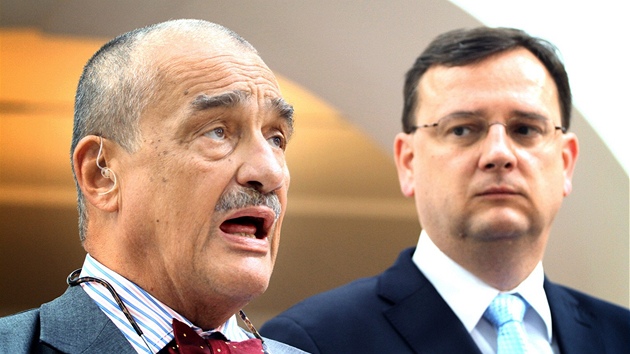 Karel Schwarzenberg a Petr Nečas Karel Schwarzenberg a Petr Nečas