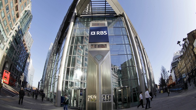 Sídlo banky RBS v Londýn. (Ilustraní snímek)