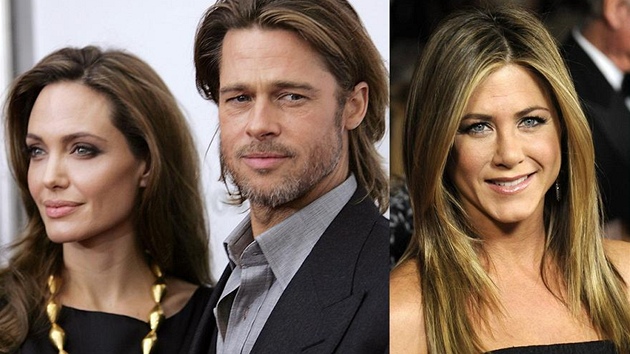 Angelina Jolie, Brad Pitt a Jennifer Anistonov