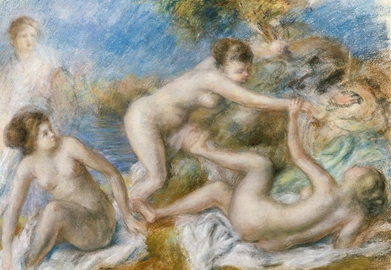 Pierre-Auguste Renoir: Nahé pi koupání a he s krabem (ca. 1897-1900, sbírka