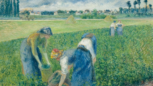 Camille Pissarro: Rolníci pracující v polích (1881, sbírka nadace Triton)