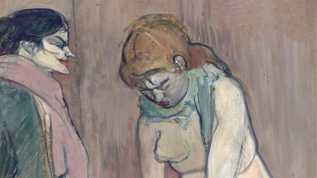 Henri de Toulouse-Lautrec: ena oblékající si punochy (1894, Paí - Musée