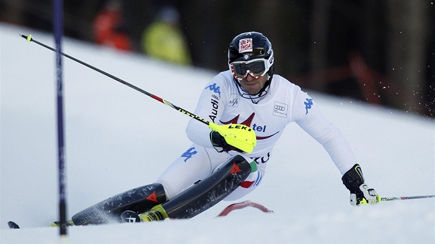 Stefano Gross ve slalomu v Bansku