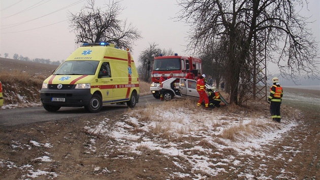 Havarovan felicie, ve kter po nrazu do stromu zahynul idi.