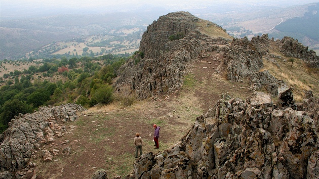 Kokino, pohled z nejvyího bodu observatoe