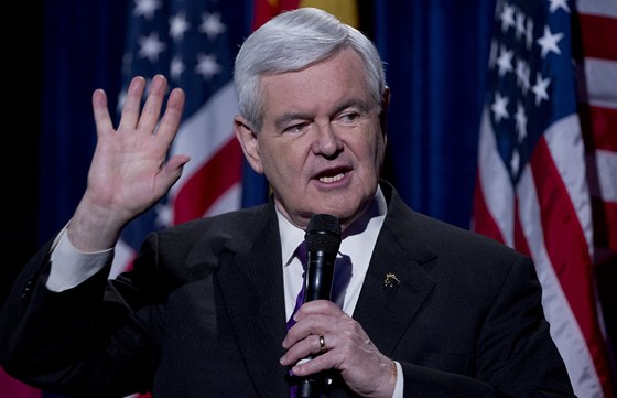 Republikánský kandidát na prezidenta Newt Gingrich.