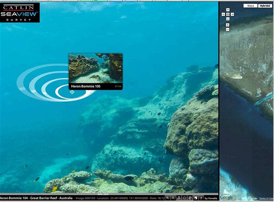 Google Earth nabízí virtuální prohlídku Velkého bariérového útesu. 