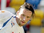 Nejlep lta. Marek Jankulovski pi utkn proti Lotysku na Euru 2004 v...