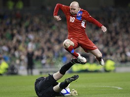 NEROZHODN. V prvním zápase roku 2012 remizovali etí fotbalisté v Irsku 1:1....