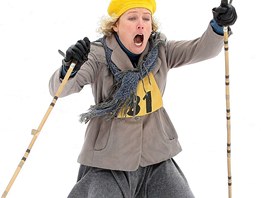 Aneta Lechnerová zvládla slalom na historických lyích s pehledem.
