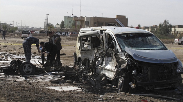 Následky atentát ve mst Hilla jin od Bagdádu (23. února 2012)