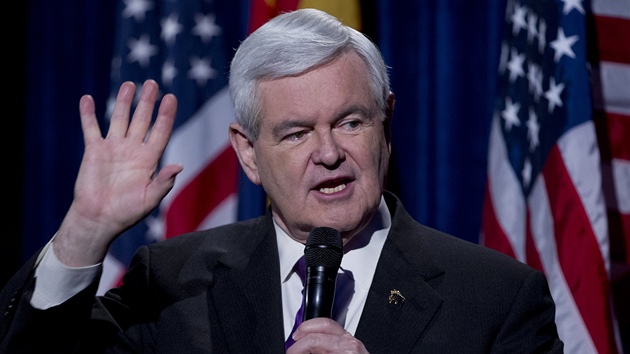 Republikánský kandidát na prezidenta Newt Gingrich. Republikánský kandidát na prezidenta Newt Gingrich.