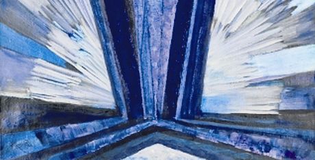 ást obrazu Frantika Kupky Tvar modré z roku 1913. Celý se objeví po