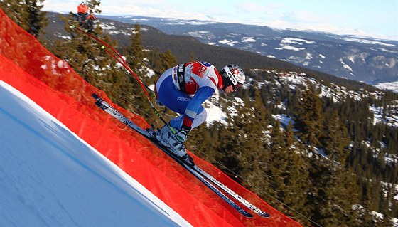 Beat Feuz na sjezdovce v Kvitfjellu