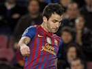 NESKROVAL, ALE ASISTOVAL. Barcelonsk zlonk Cesc Fabregas bhem utkn s