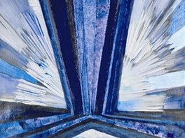 st obrazu Frantika Kupky Tvar modr z roku 1913. Cel se objev po