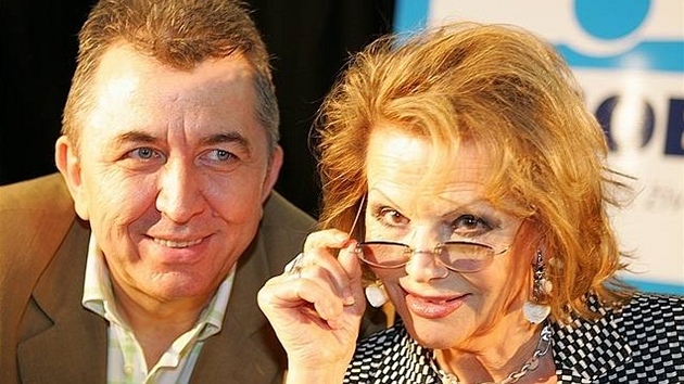 Fero Feni a Claudia Cardinalová na praském Febiofestu (31. bezna 2006)