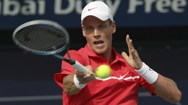 Tomá Berdych na turnaji v Dubaji 