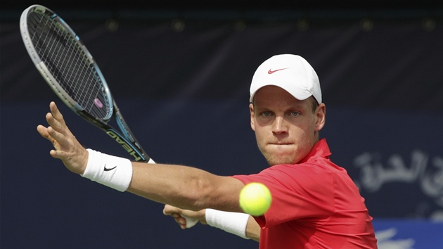 Tom Berdych na turnaji v Dubaji 