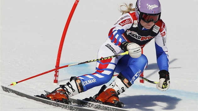 Tessa Worleyová v obím slalomu v Ofterschwangu  